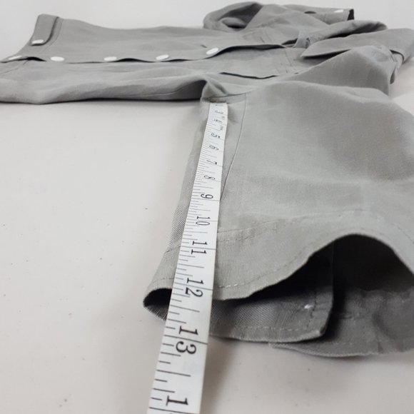 Spanner Taupe Button Down Linen Top - Picture 6 of 13